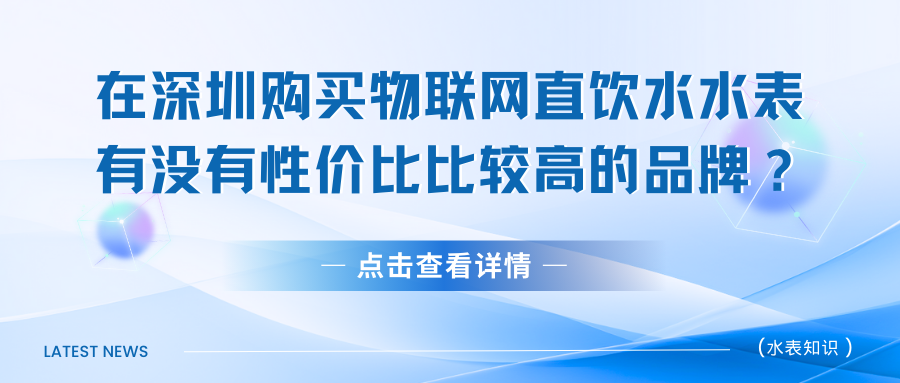 在深圳购买物联网直饮水水表，有没有性价比比较高的品牌？