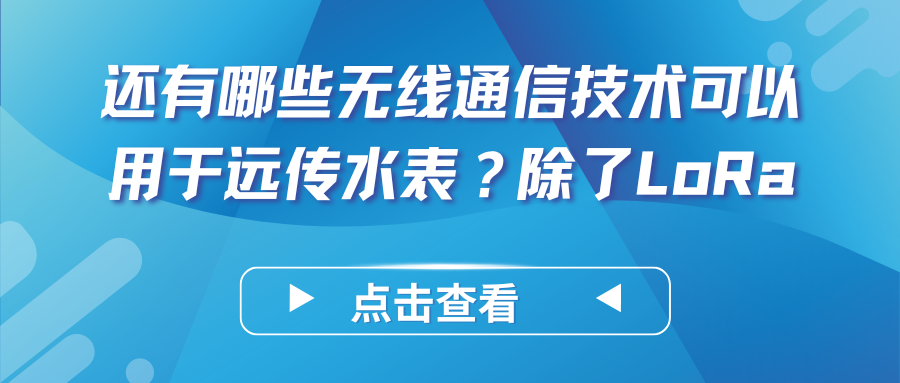 除了LoRa，还有哪些无线通信技术可以用于远传水表？