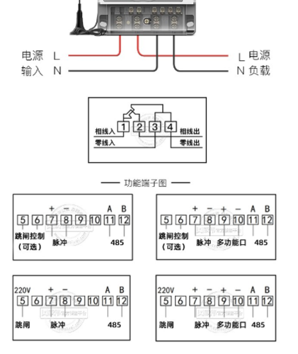 双计双控智能电表正确接线方法