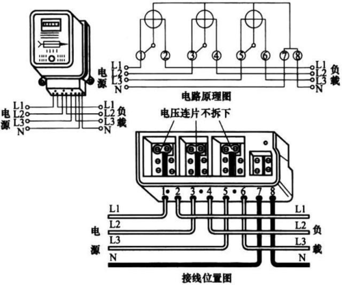 单相电能表内部结构图